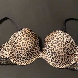 36DD leopard padded bra animal print bra